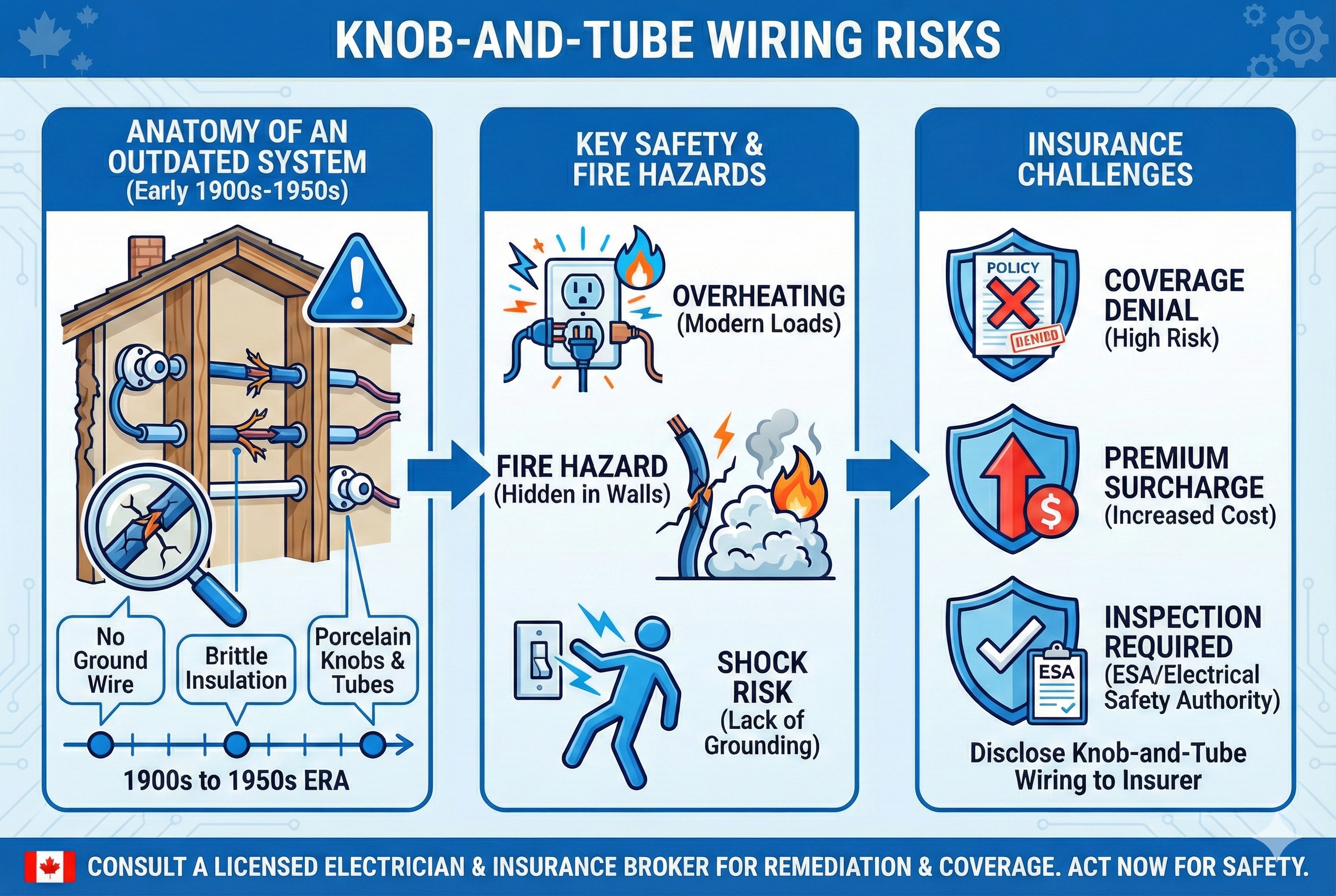 Knob-and-Tube Wiring Risks: What Canadian Homeowners Should Know About Insurance