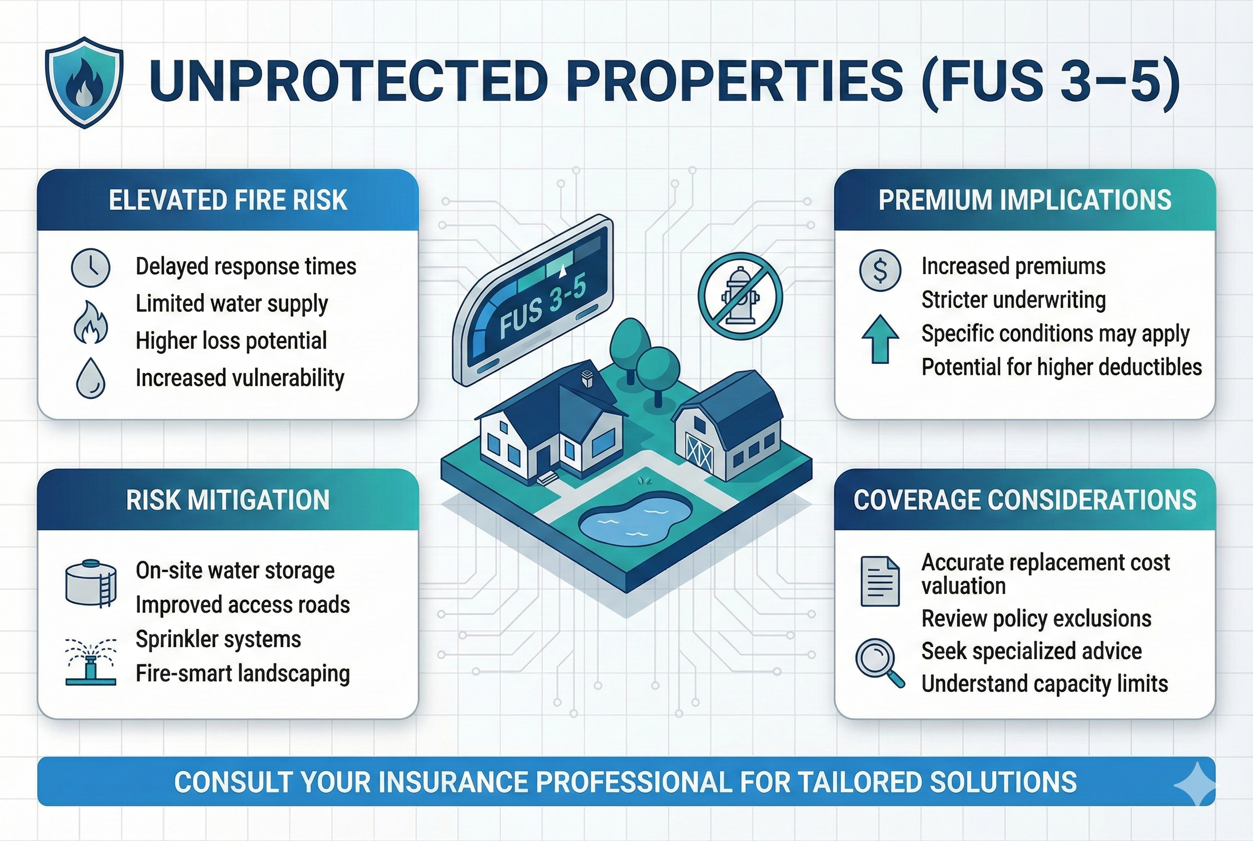 Unprotected Properties (FUS 3–5): Insurance Tips