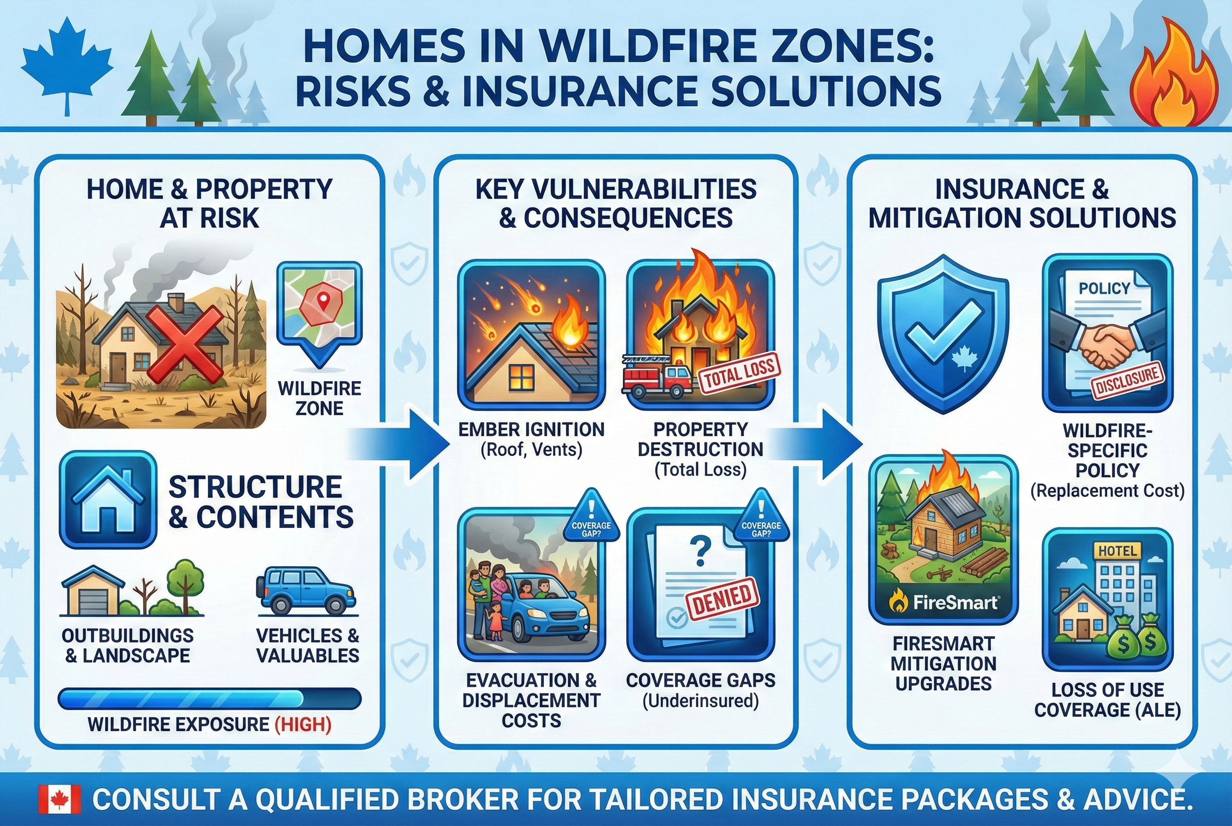 Homes in Wildfire Zones in Canada